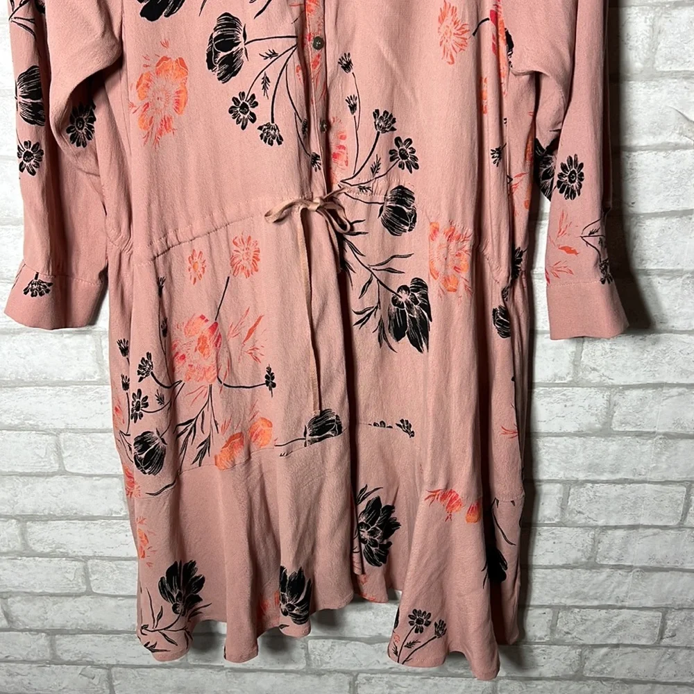 Free people pink/rose floral dress size XS - Picture 3 of 13